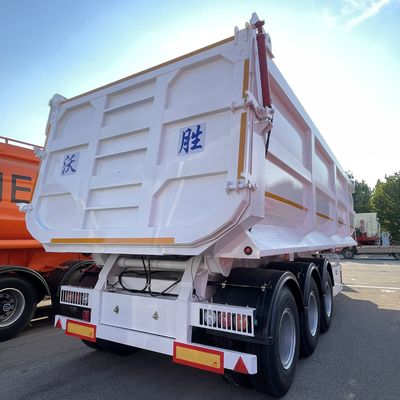 Caminhão de descarga traseiro de 3 eixos de inclinação para construção