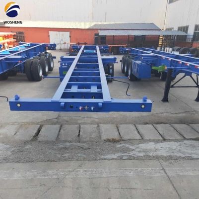 Chassi de estrutura de aço extensivel Semi-reboque para contêiner de 20-40 pés