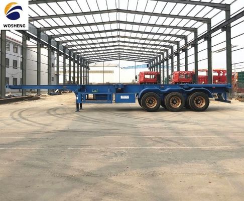 Chassi de estrutura de aço extensivel Semi-reboque para contêiner de 20-40 pés