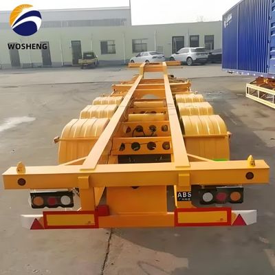Chassi de estrutura de aço extensivel Semi-reboque para contêiner de 20-40 pés