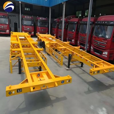 Chassi de estrutura de aço extensivel Semi-reboque para contêiner de 20-40 pés