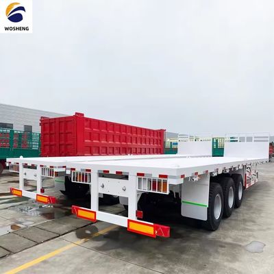 20/40/45ft Container Flatbed Semi-Trailer com 2-3 eixos e grande capacidade de carga