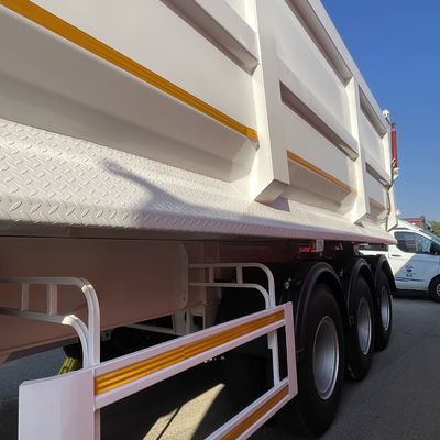 Caminhão de descarga traseiro de 3 eixos de inclinação para construção