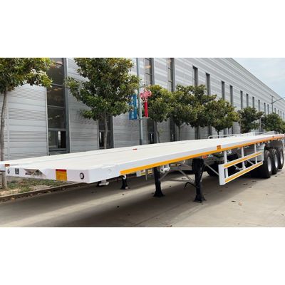 20/40/45ft Container Flatbed Semi-Trailer com 2-3 eixos e grande capacidade de carga