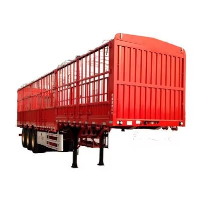 40 a 80 toneladas 3 eixos vedação de parede lateral Semi-reboque de carga com trem de pouso de carga pesada 28 t