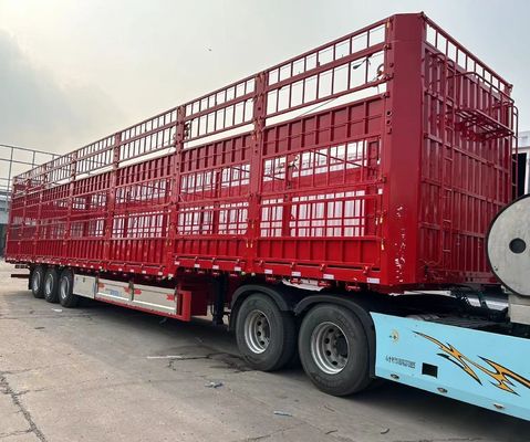 40 a 80 toneladas 3 eixos vedação de parede lateral Semi-reboque de carga com trem de pouso de carga pesada 28 t