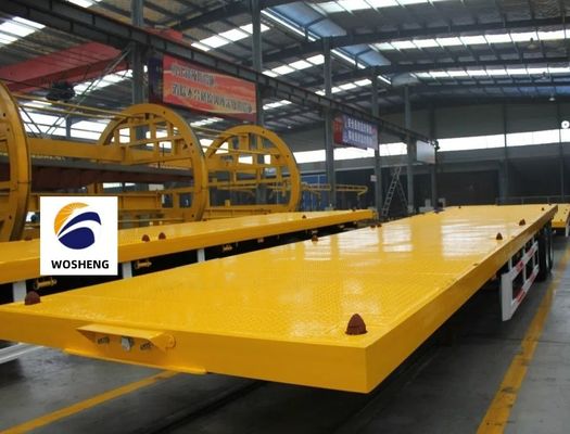 Semi-reboque 30T-100T mais baixo 20ft-45ft caminhão de contêineres 2-4 eixo Flatbed Rim 9.0-22.5