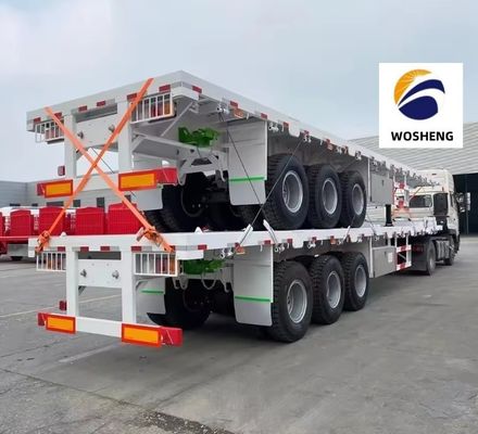 Semi-reboque 30T-100T mais baixo 20ft-45ft caminhão de contêineres 2-4 eixo Flatbed Rim 9.0-22.5