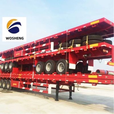 Semi-reboque 30T-100T mais baixo 20ft-45ft caminhão de contêineres 2-4 eixo Flatbed Rim 9.0-22.5