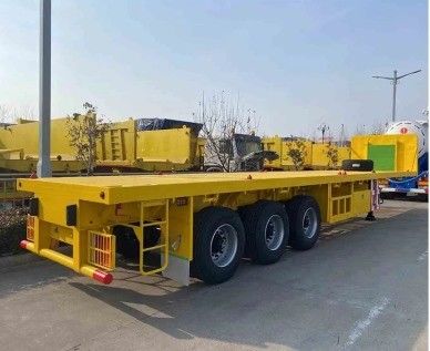 20ft 40ft Container Cargo Flatbed Semi Trailer com fechadura Design durável e versátil