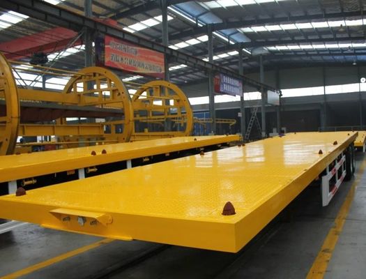 20ft 40ft Container Cargo Flatbed Semi Trailer com fechadura Design durável e versátil