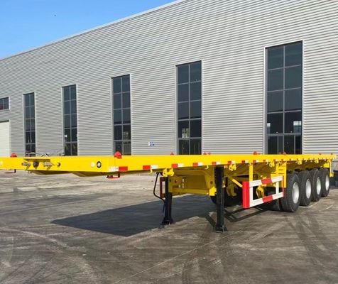 20ft 40ft Container Cargo Flatbed Semi Trailer com fechadura Design durável e versátil