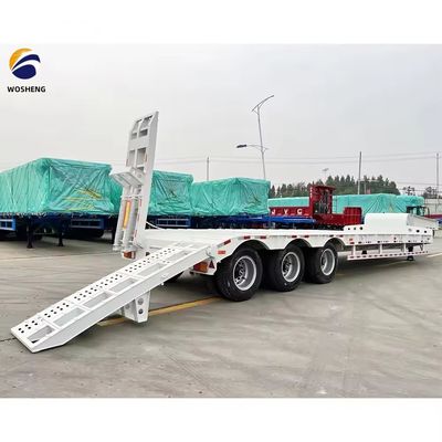 Suspensão mecânica de cama baixa Camião semi-reboque com escada mecânica para o Zimbábue