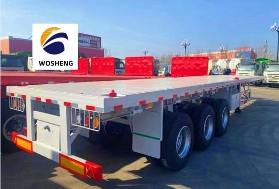 40 a 80 toneladas de capacidade Semi-reboque 3 4 eixos 12R22.5 Pneus Material de aço