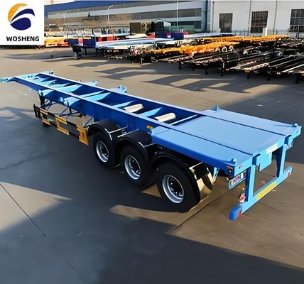 Container de esqueleto de aço de 20 pés 40 pés 45 pés Semi-remolque para capacidade de carga pesada do porto