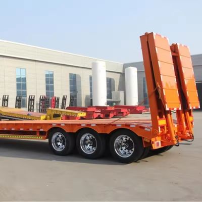 3 eixos Lowbed Lowboy Semi-trailer com sistema de travagem de dupla linha e 16000x2500x1100mm