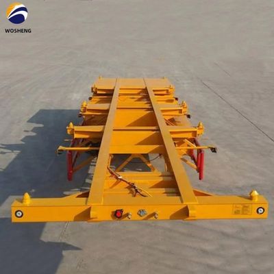 Transporte 40ft Container wosheng 3 Axis Skeleton Semi-trailer com Container Lock