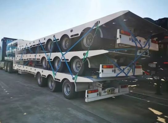 Semi-reboque de aço para o Zimbábue de 3 eixos de 40 a 80 toneladas