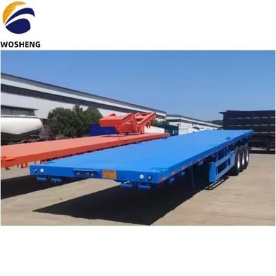 Aço Máximo Carga 20T-80T Container Trailer Flatbed Semi-Trailer com aço por Wosheng