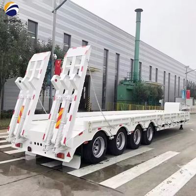 Requisitos personalizados Reboque de caminhões de cama plana de pescoço de galinha com eixo SAF/FUWA/BPW/WOSHENG