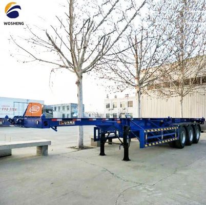 3 eixos 20FT 40FT Contêiner de pescoço de galinha Chassis Semi-remolque esquelético