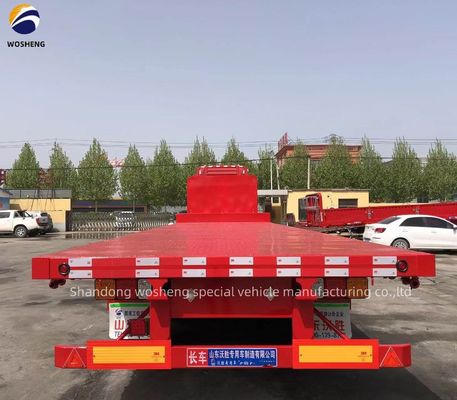 Reboque de contêineres de 40 pés profissional 3Axle Semi-reboque de banco plano com 2&quot; 50mm King Pin