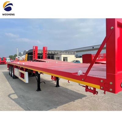 Reboque de contêineres de 40 pés profissional 3Axle Semi-reboque de banco plano com 2&quot; 50mm King Pin