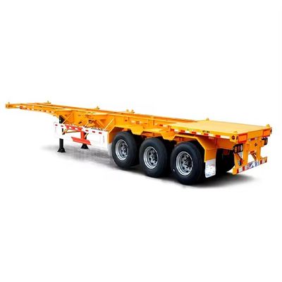 40ft 20ft Tri-Axle Container Trailer Skeleton Trailer com Heavy Duty Landing Gear 28t