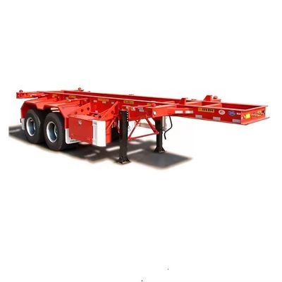 40ft 20ft Tri-Axle Container Trailer Skeleton Trailer com Heavy Duty Landing Gear 28t