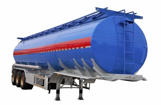 Remolque de depósito de óleo de combustível de 3 eixos certificado pela OTTC para capacidade de 30000-50000L e forma elíptica