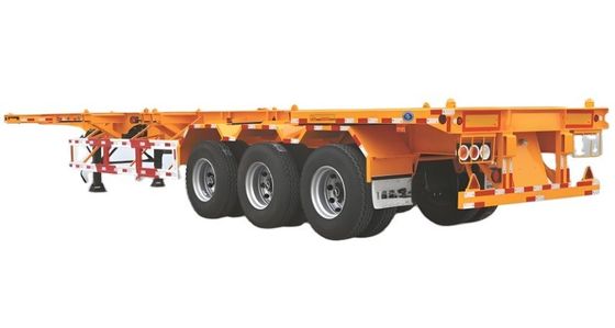 40ft 20ft Tri-Axle Container Trailer Skeleton Trailer com Heavy Duty Landing Gear 28t