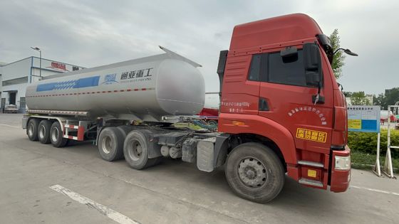 Remolque de depósito de óleo de combustível de 3 eixos certificado pela OTTC para capacidade de 30000-50000L e forma elíptica