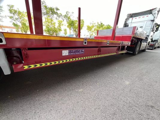 40FT Container Tubos de madeira de aço Semi-remolque de transporte com pilha de aço removível