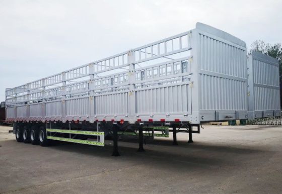3 eixo 60 100 toneladas Transportes Agrícolas Cargas Materiais de construção Cercas Semi-remolque de topo- aço