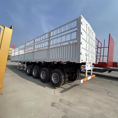 3 eixo 60 100 toneladas Transportes Agrícolas Cargas Materiais de construção Cercas Semi-remolque de topo- aço