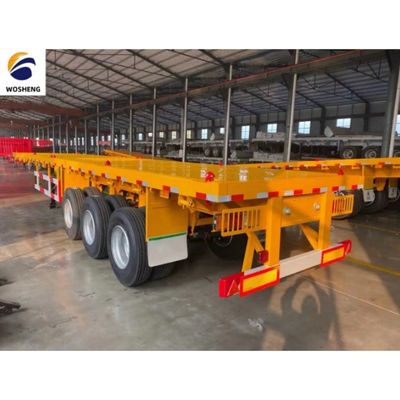 12500x2500x1600-3100mm Semi-reboque para contêiner 30-70t Heavy Duty Flatbed Reboque