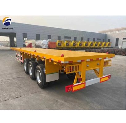 12500x2500x1600-3100mm Semi-reboque para contêiner 30-70t Heavy Duty Flatbed Reboque