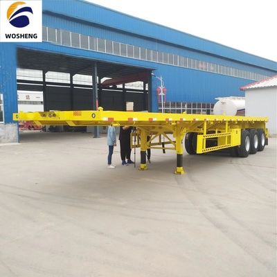 12500x2500x1600-3100mm Semi-reboque para contêiner 30-70t Heavy Duty Flatbed Reboque