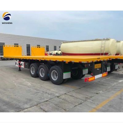 12500x2500x1600-3100mm Semi-reboque para contêiner 30-70t Heavy Duty Flatbed Reboque
