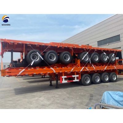 Reboque de 3 eixos de 40 pés de largura com pneus duplos 12400*2610*1550mm de aço