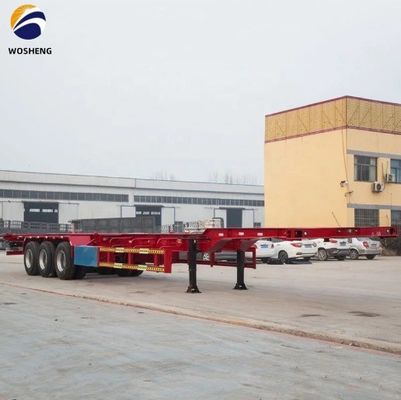 3 eixos 20FT 40FT chassi de contentor esqueleto semi-reboque para transporte de contentores