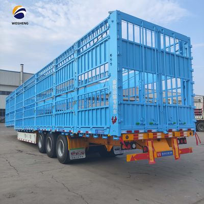 Semi-remolque de cerca alta de 20 a 50 toneladas para gado de bovinos de Wosheng