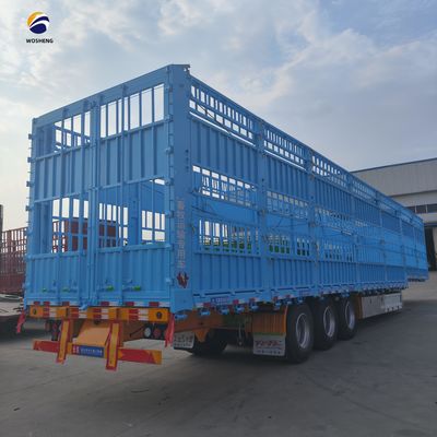 Semi-remolque de cerca alta de 20 a 50 toneladas para gado de bovinos de Wosheng