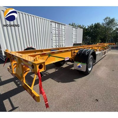 Semi-remolque de aço com eixos de 1/2/4 20/40/45/48/53 pés para transporte de contentores