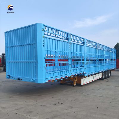 Semi-remolque de cerca alta de 20 a 50 toneladas para gado de bovinos de Wosheng