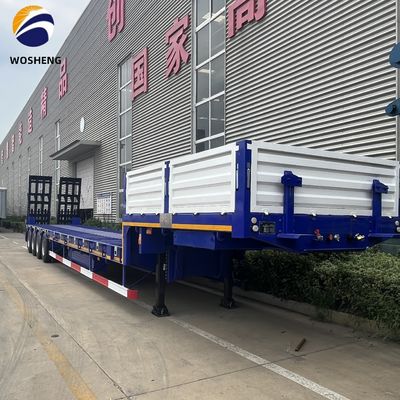 Semi-reboque de 3 eixos para transporte de máquinas pesadas 13000x3000x3300mm