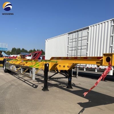 1/2 eixos 20ft 40ft 45ft esqueleto de aço semi-reboque transporte de contentores