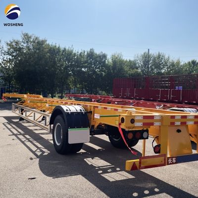 Tare Peso 6500kgs 2 eixo Skeleton Trailer para 20ft 40ft 45ft Container de transporte