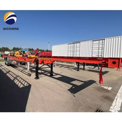Tare Peso 6500kgs 2 eixo Skeleton Trailer para 20ft 40ft 45ft Container de transporte