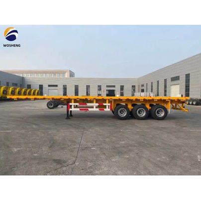 2 eixos 3 eixos 4 eixos 13,6m Container de cama plana Semi-remolque com alta capacidade de carga